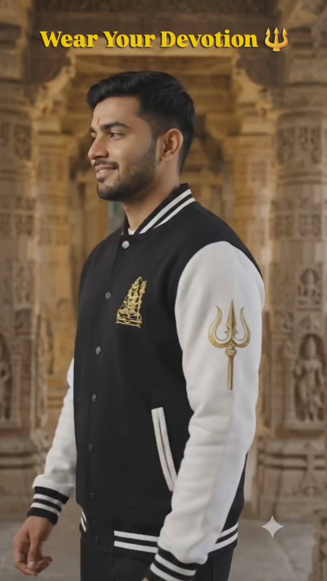 Lord Shiva Varsity Jacket – ॐ नमः शिवाय Edition